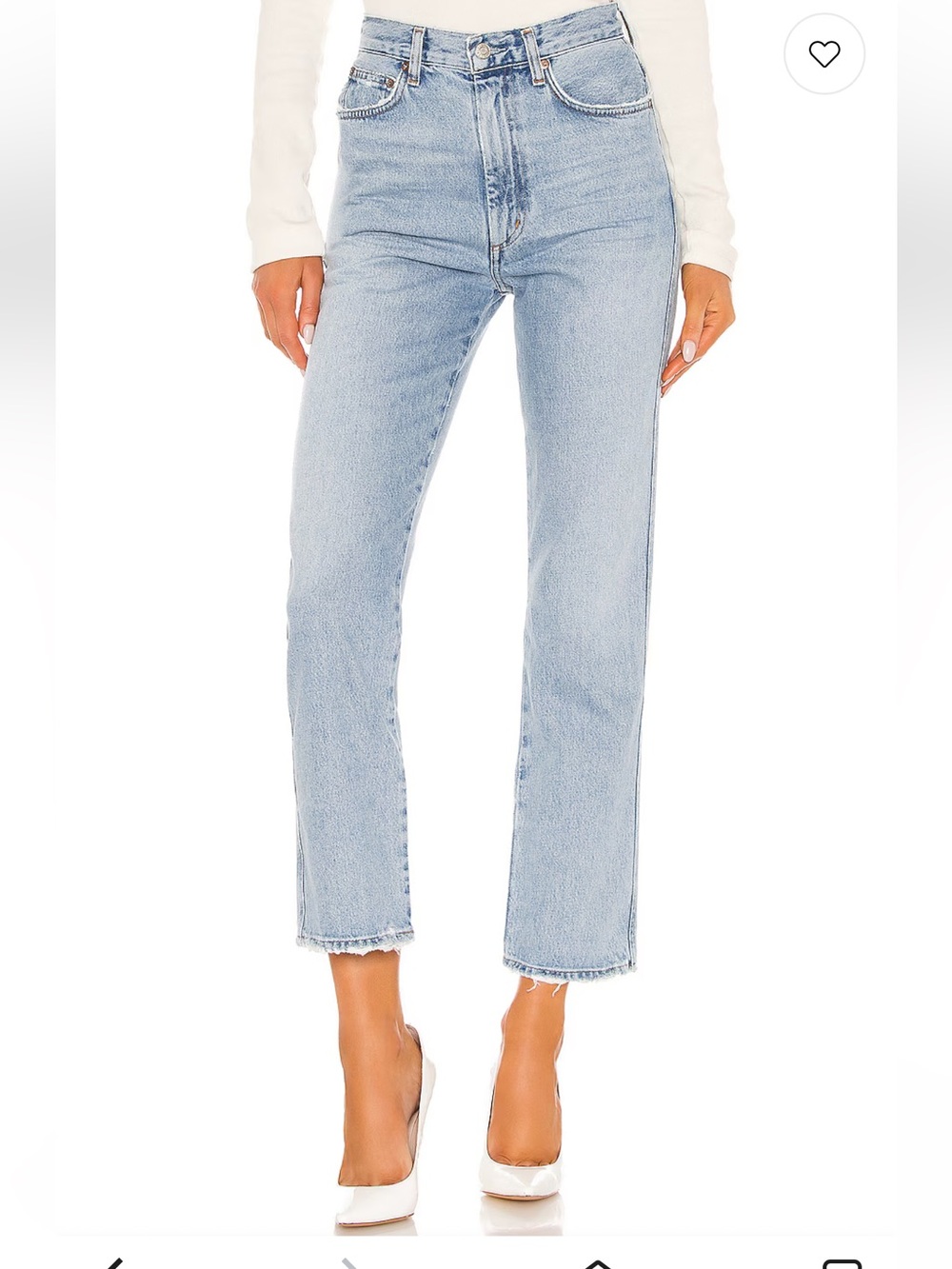 Agolde 90’s Pinch Waist Light Blue Straight-Leg Jeans